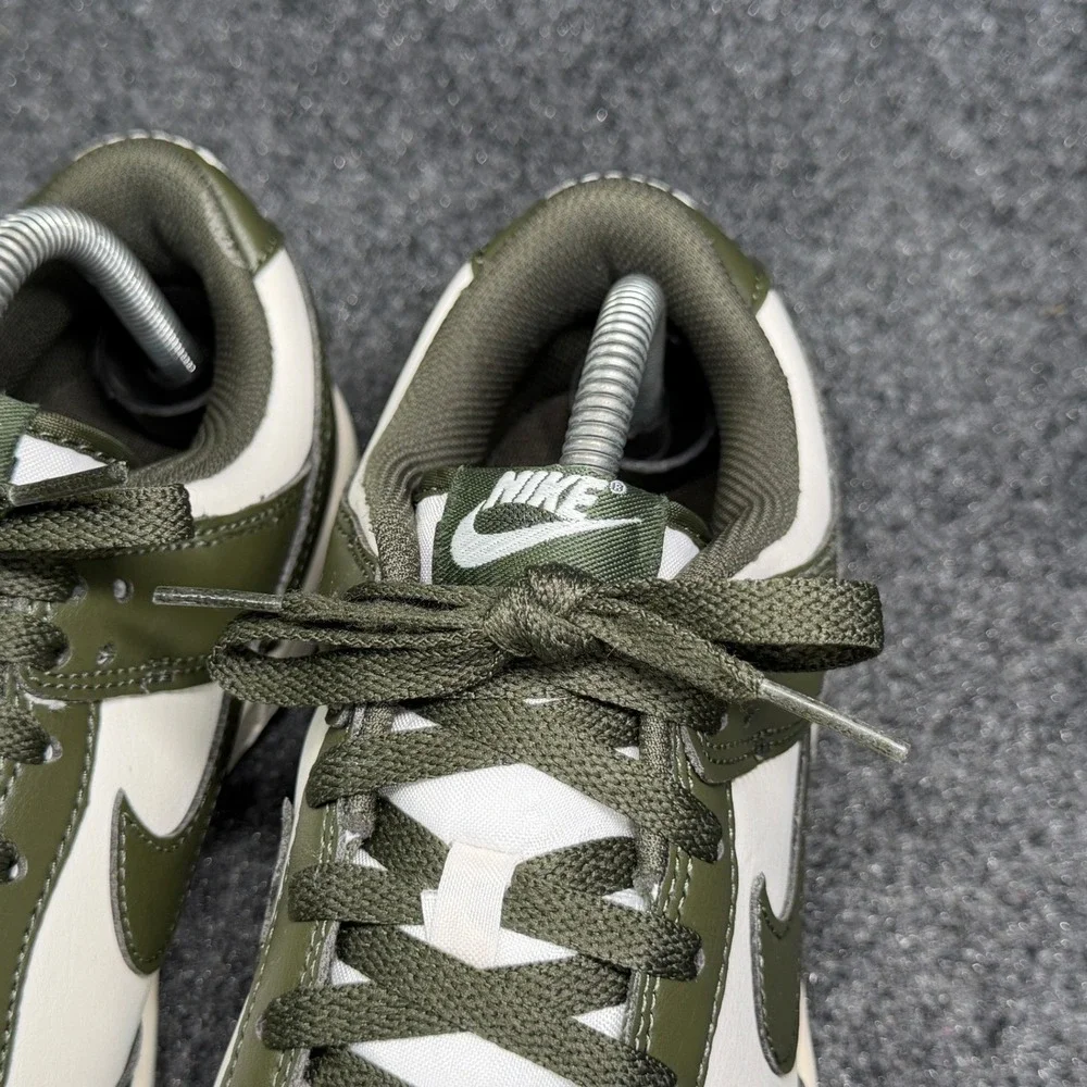 Nike Dunk Low Shoes Men's 8.5 Pale Ivory Cargo Khaki Retro Athletic Sneakers